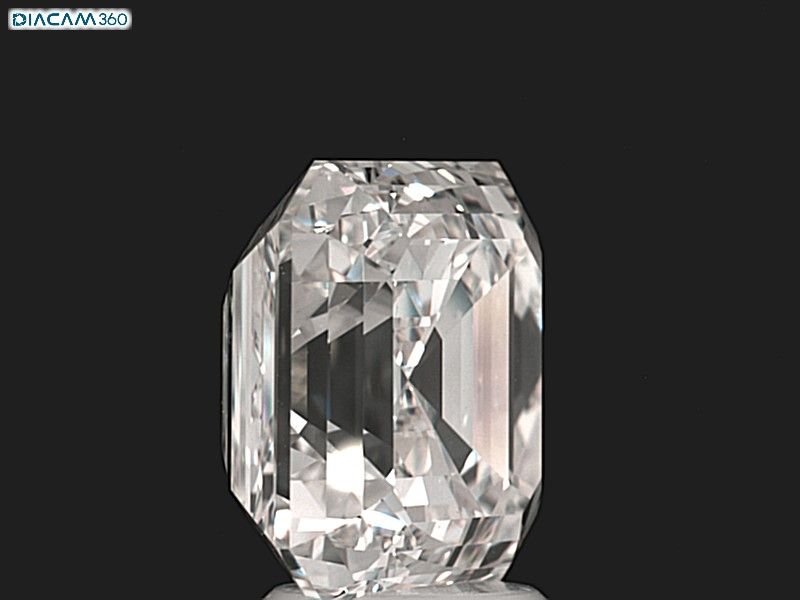 6.06ct G VVS2 Rare Carat Ideal Cut Asscher Diamond