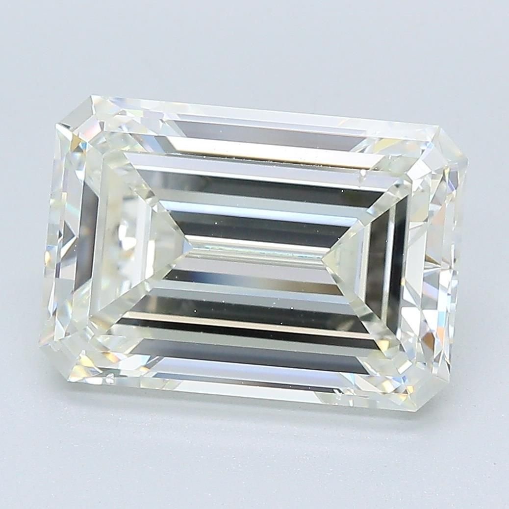 5.01ct J SI1 Rare Carat Ideal Cut Emerald Diamond