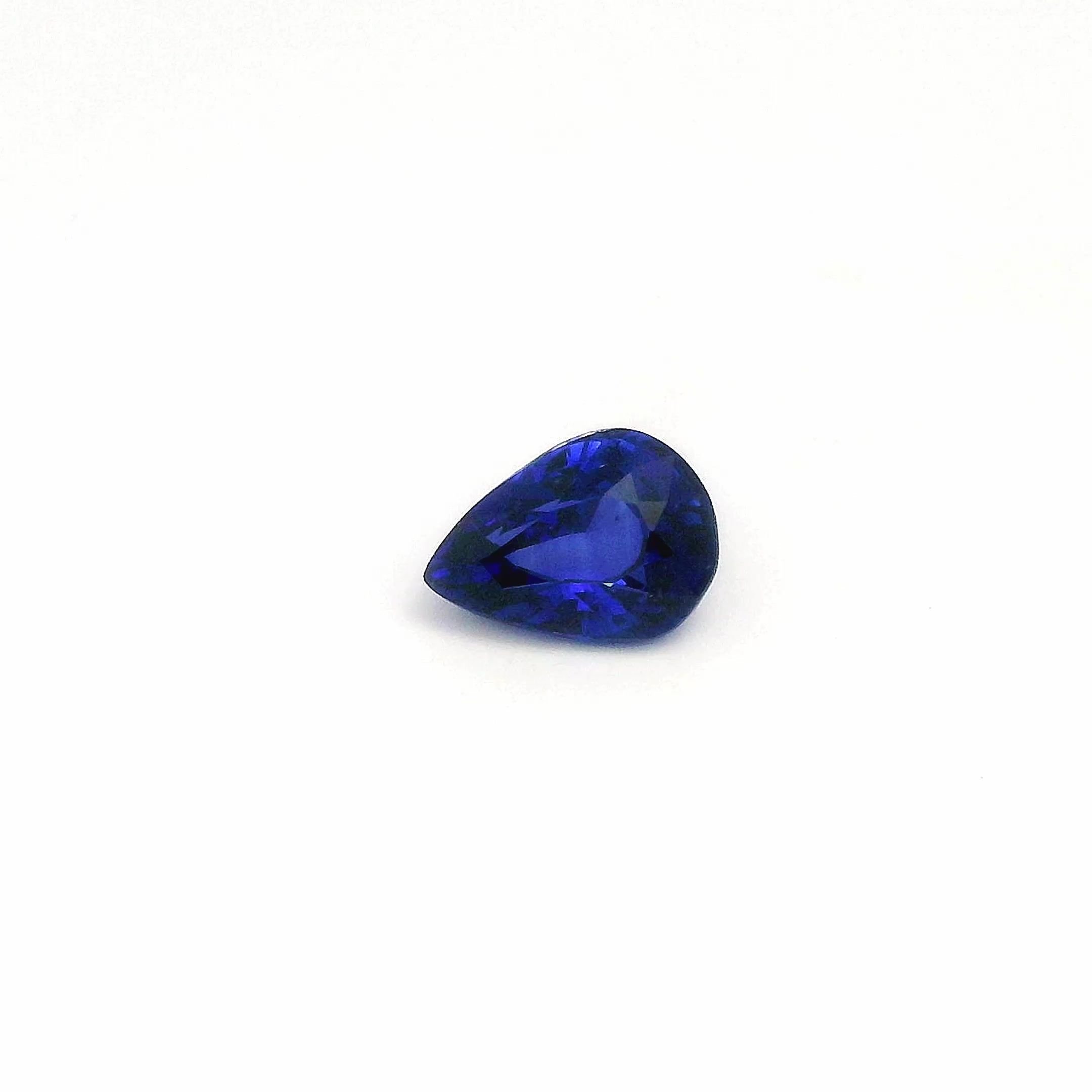 1.54 Carat Blue Pear Sapphire