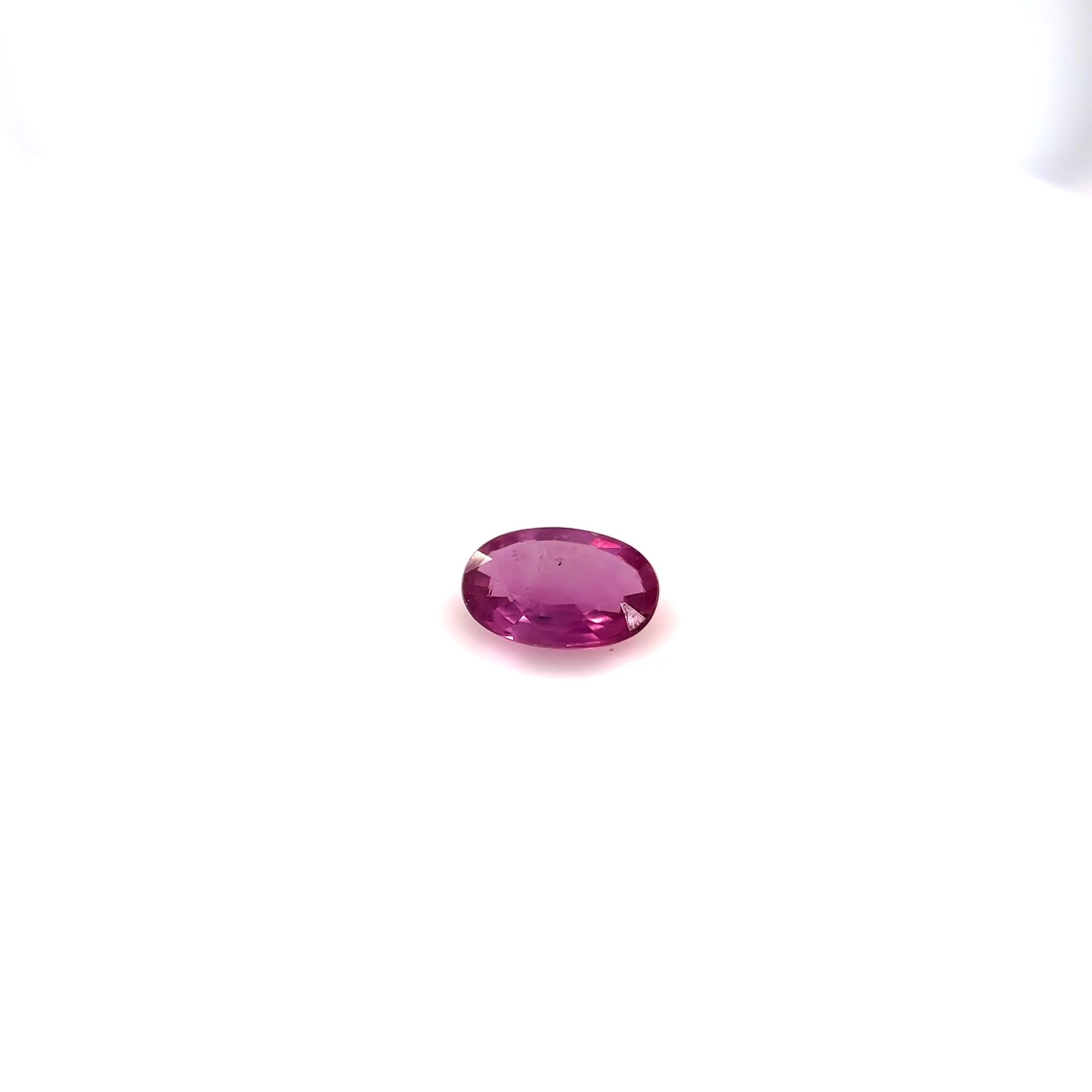 0.48 Carat Pink Oval Sapphire