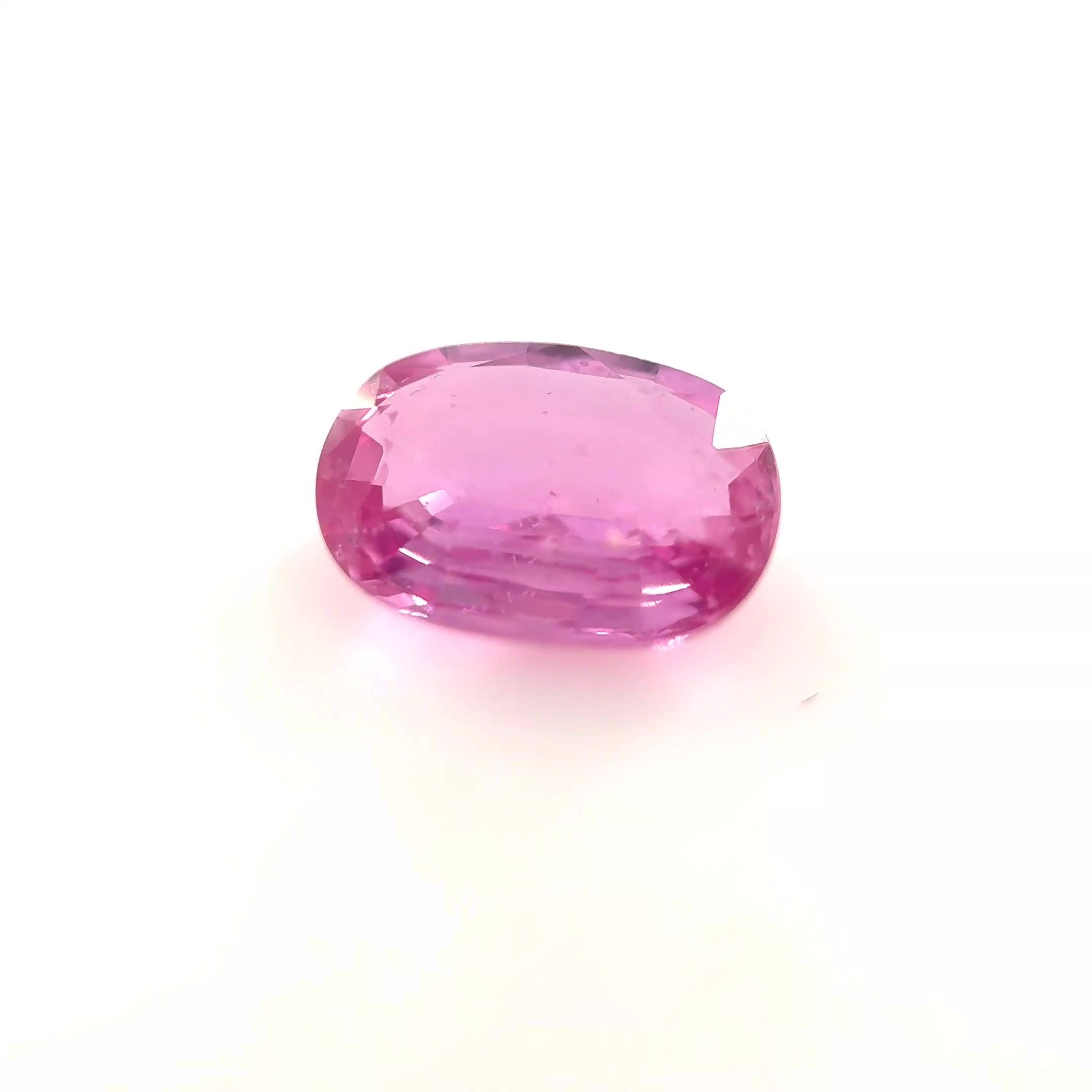 2.05 Carat Pink Oval Sapphire