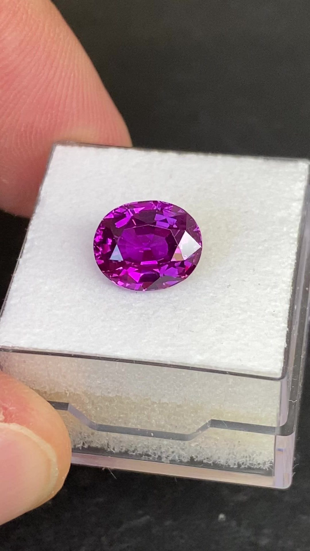 4.03 Carat Purple Oval Sapphire