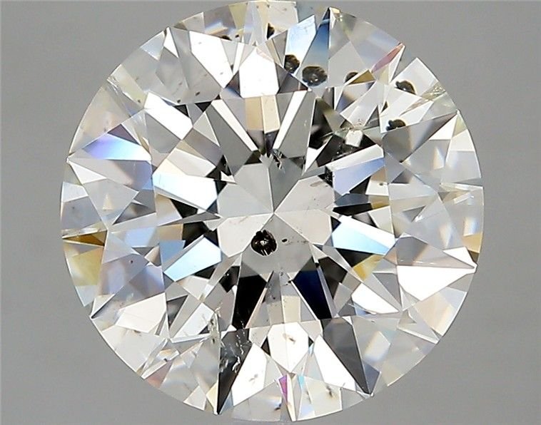 5.07ct I SI2 Rare Carat Ideal Cut Round Diamond