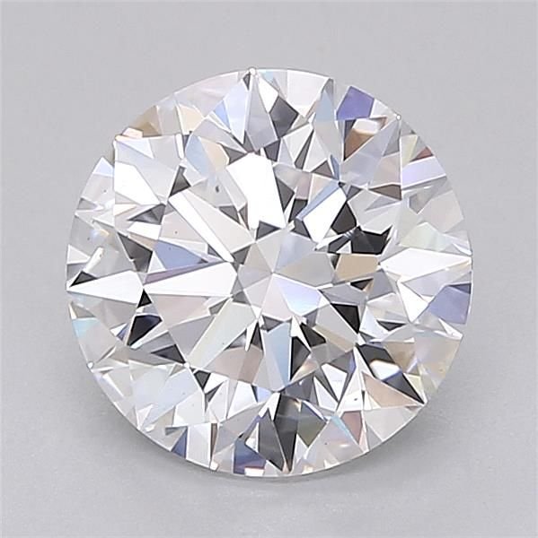 2.51ct D VS2 Rare Carat Ideal Cut Round Lab Grown Diamond