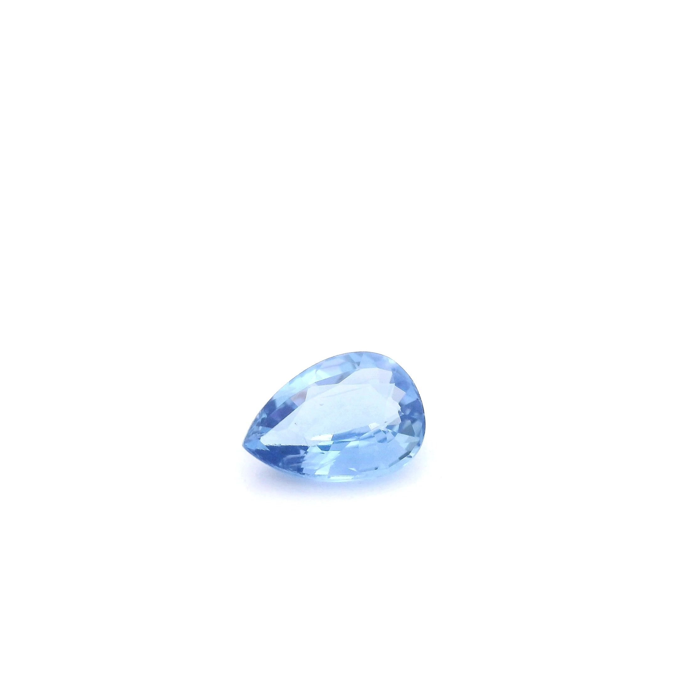 0.82 Carat Blue Pear Sapphire
