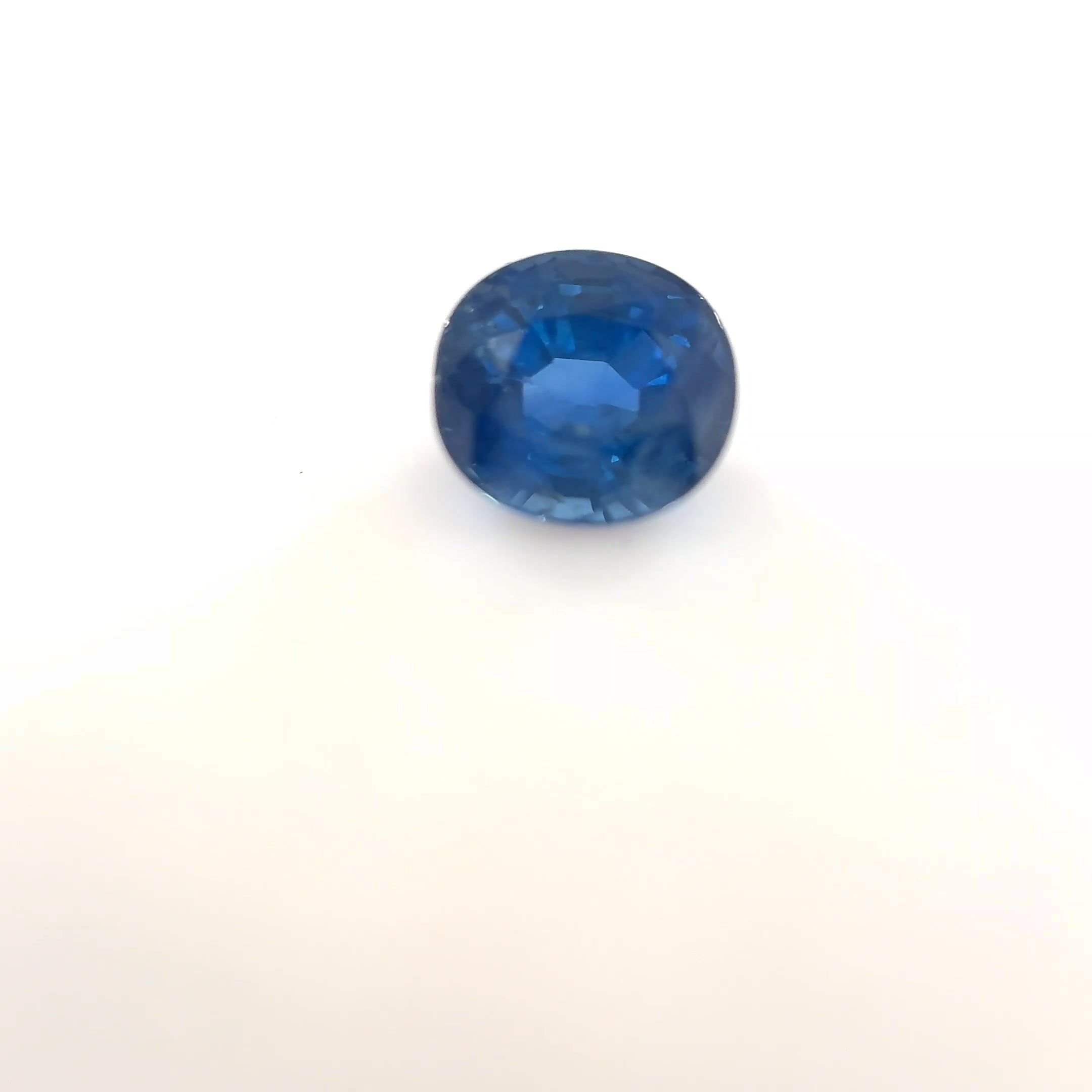 1.16 Carat Blue Cushion Sapphire