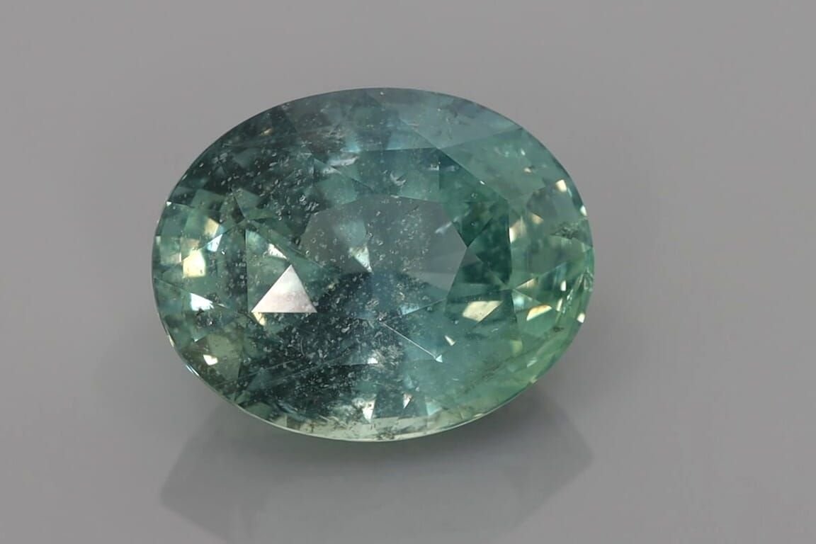 10.21 Carat Teal Oval Sapphire