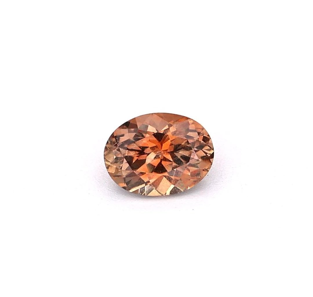 0.72 Carat Orange Oval Sapphire
