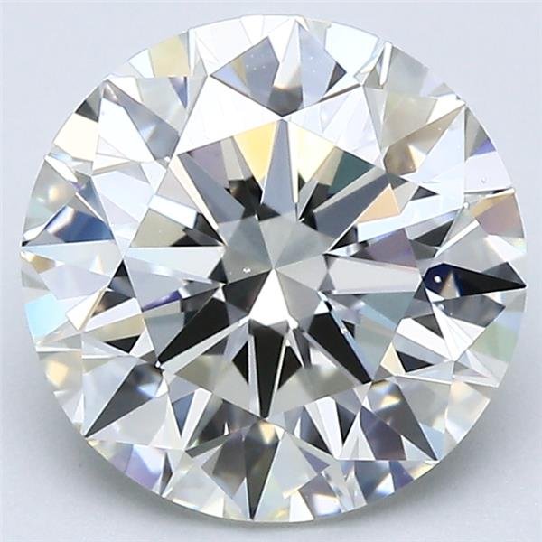 3.08ct J VS2 Rare Carat Ideal Cut Round Diamond