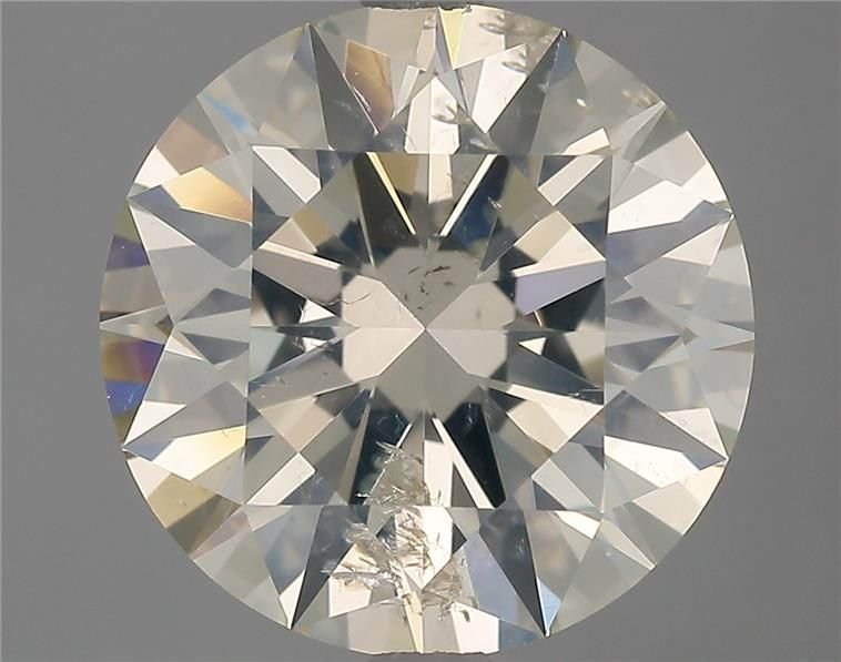 3.02ct K SI2 Rare Carat Ideal Cut Round Diamond
