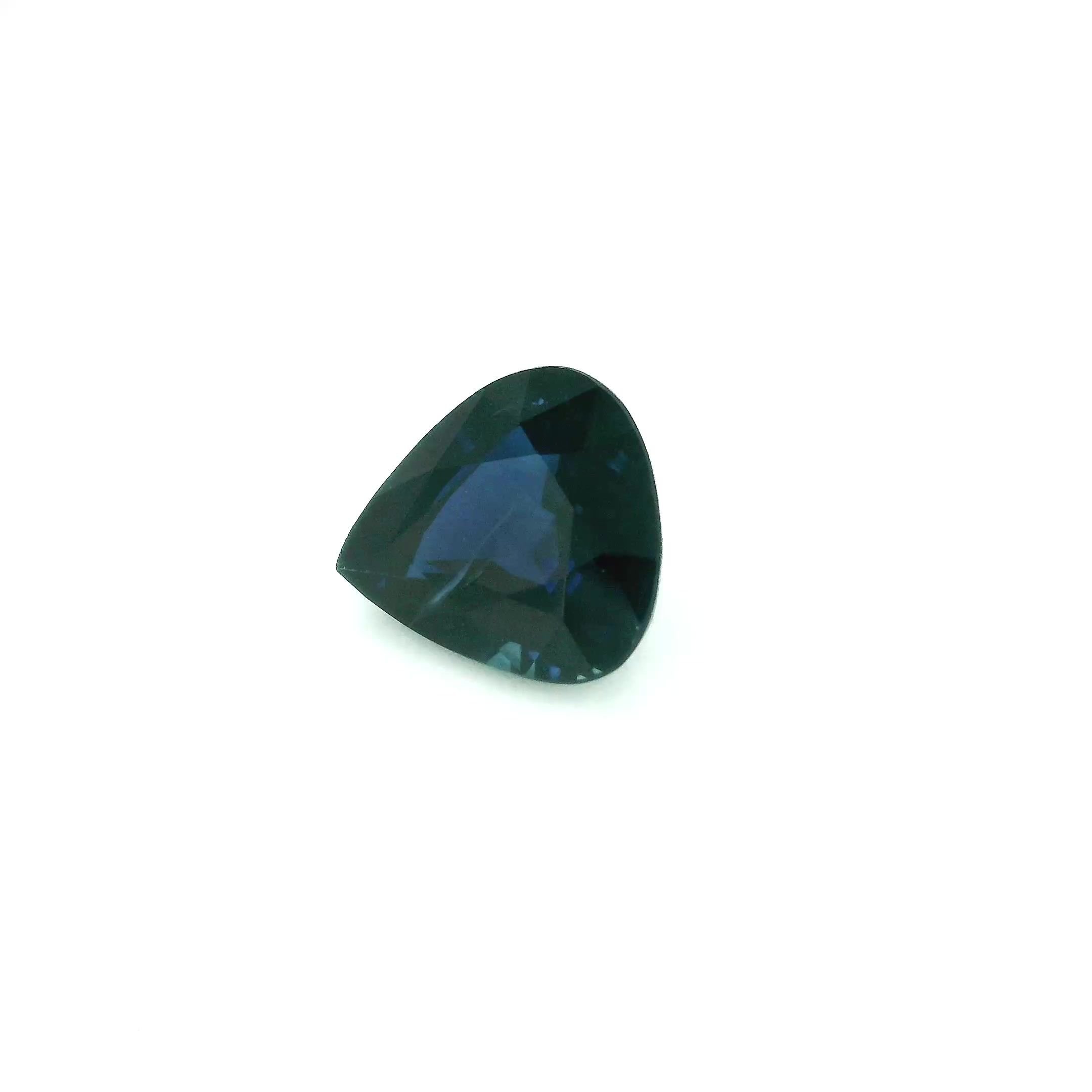 2.13 Carat Deep Blue Pear Sapphire