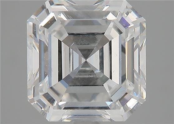 3.42ct F SI2 Rare Carat Ideal Cut Asscher Diamond