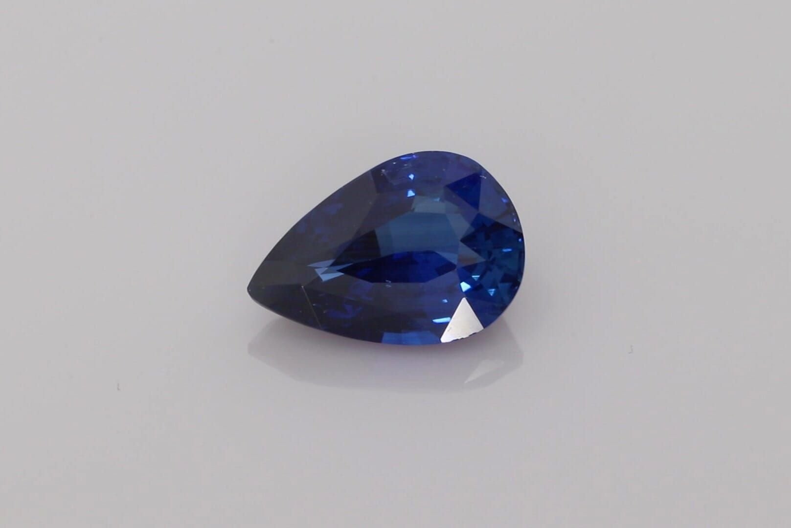 5.07 Carat Vivid Blue Pear Sapphire