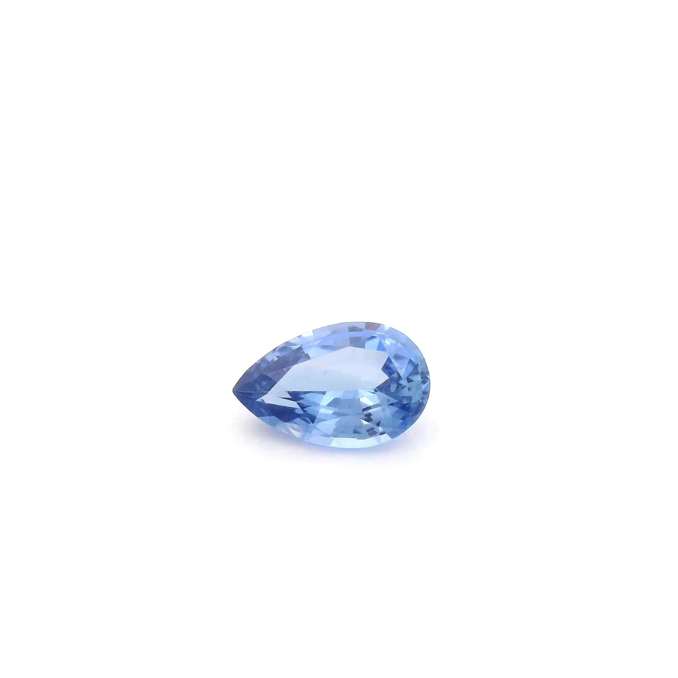 0.80 Carat Blue Pear Sapphire