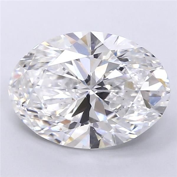 3.44ct D VS2 Rare Carat Ideal Cut Oval Lab Grown Diamond