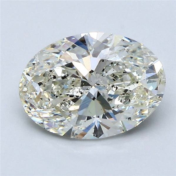 2.01ct K SI2 Rare Carat Ideal Cut Oval Diamond