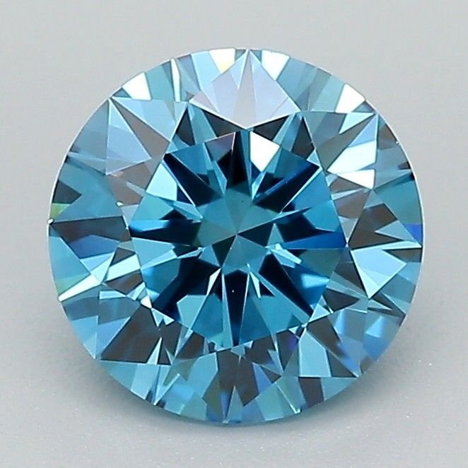 1.54 Ct. Fancy Vivid Blue Round Lab Diamond