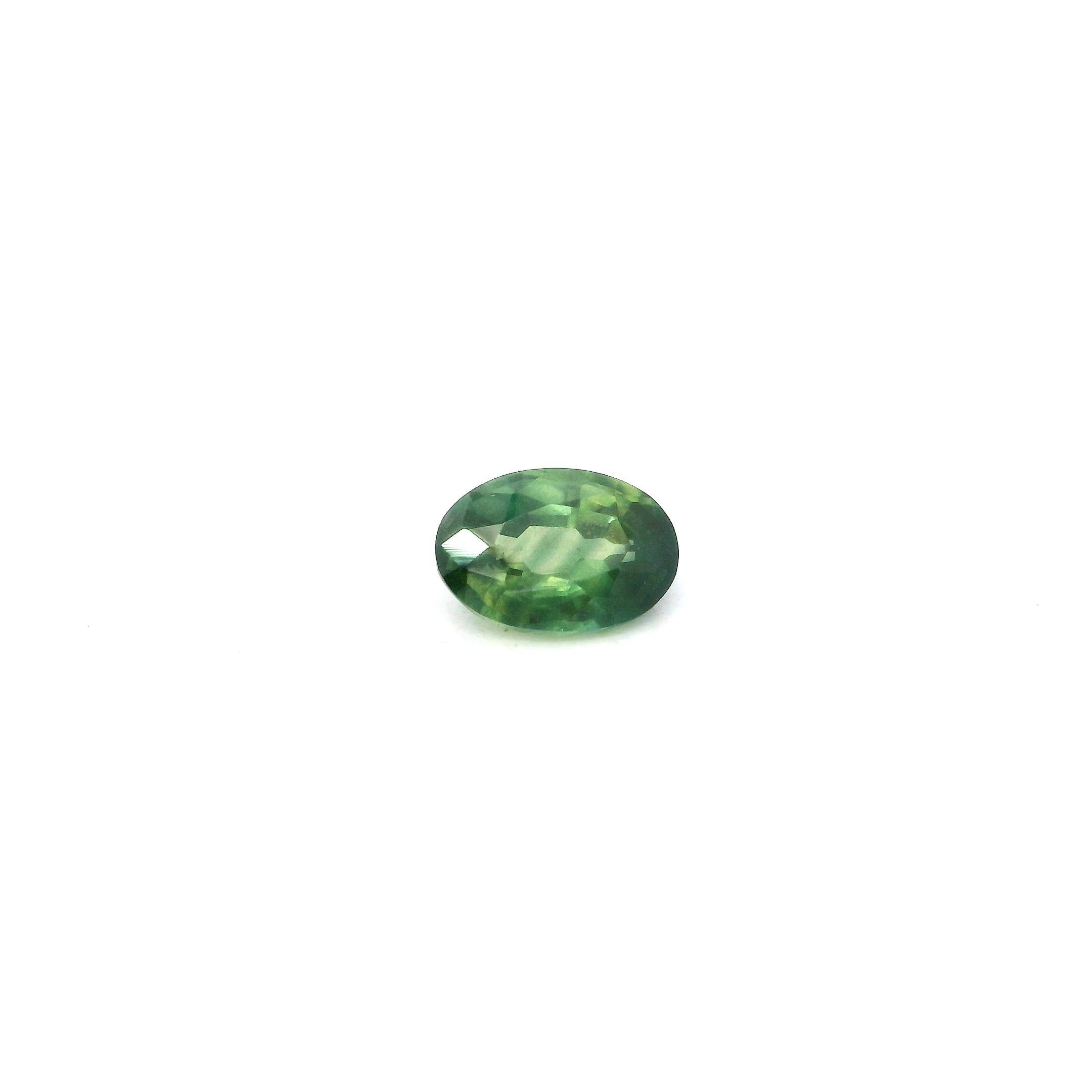 0.52 Carat Green Oval Sapphire