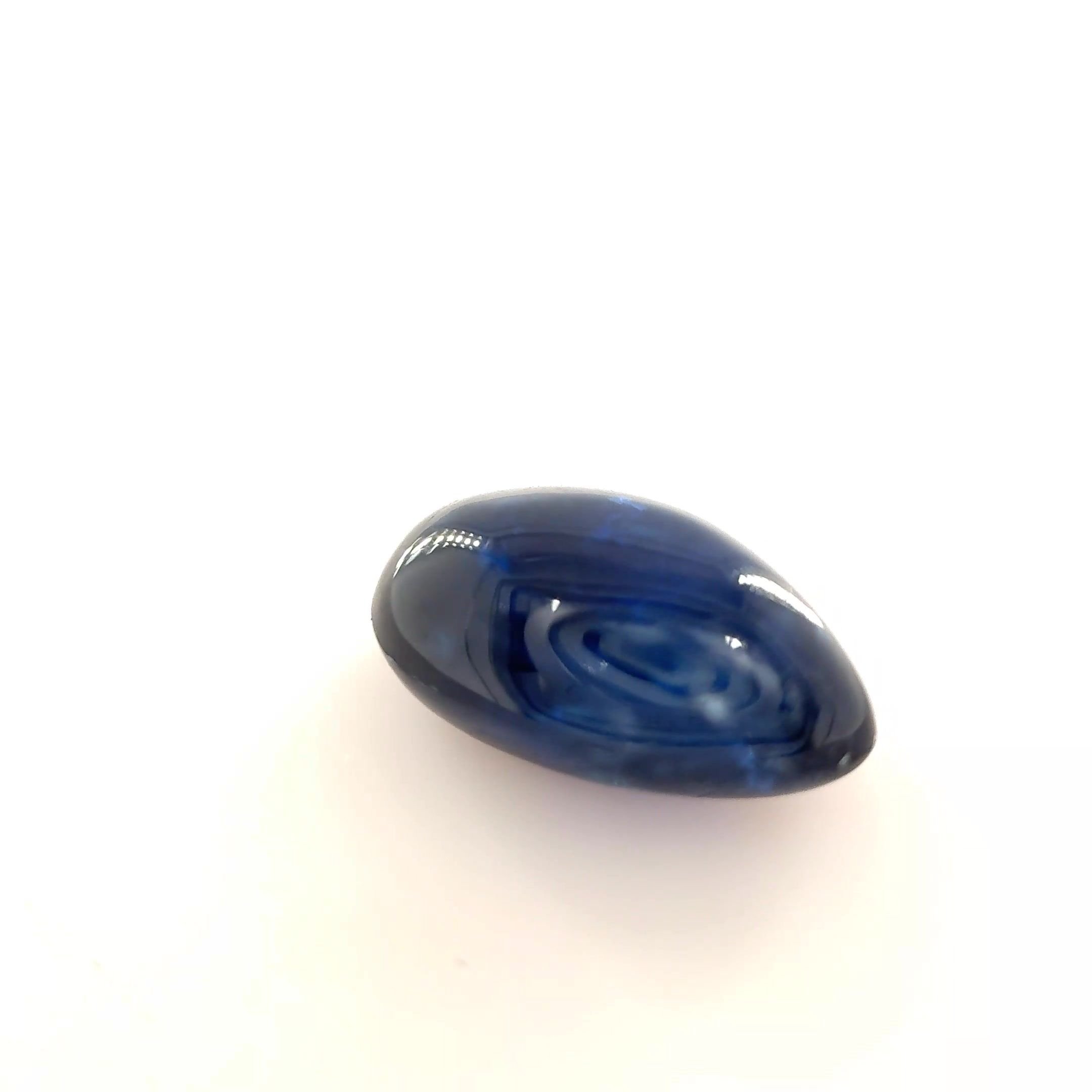 3.86 Carat Deep Blue Pear Sapphire