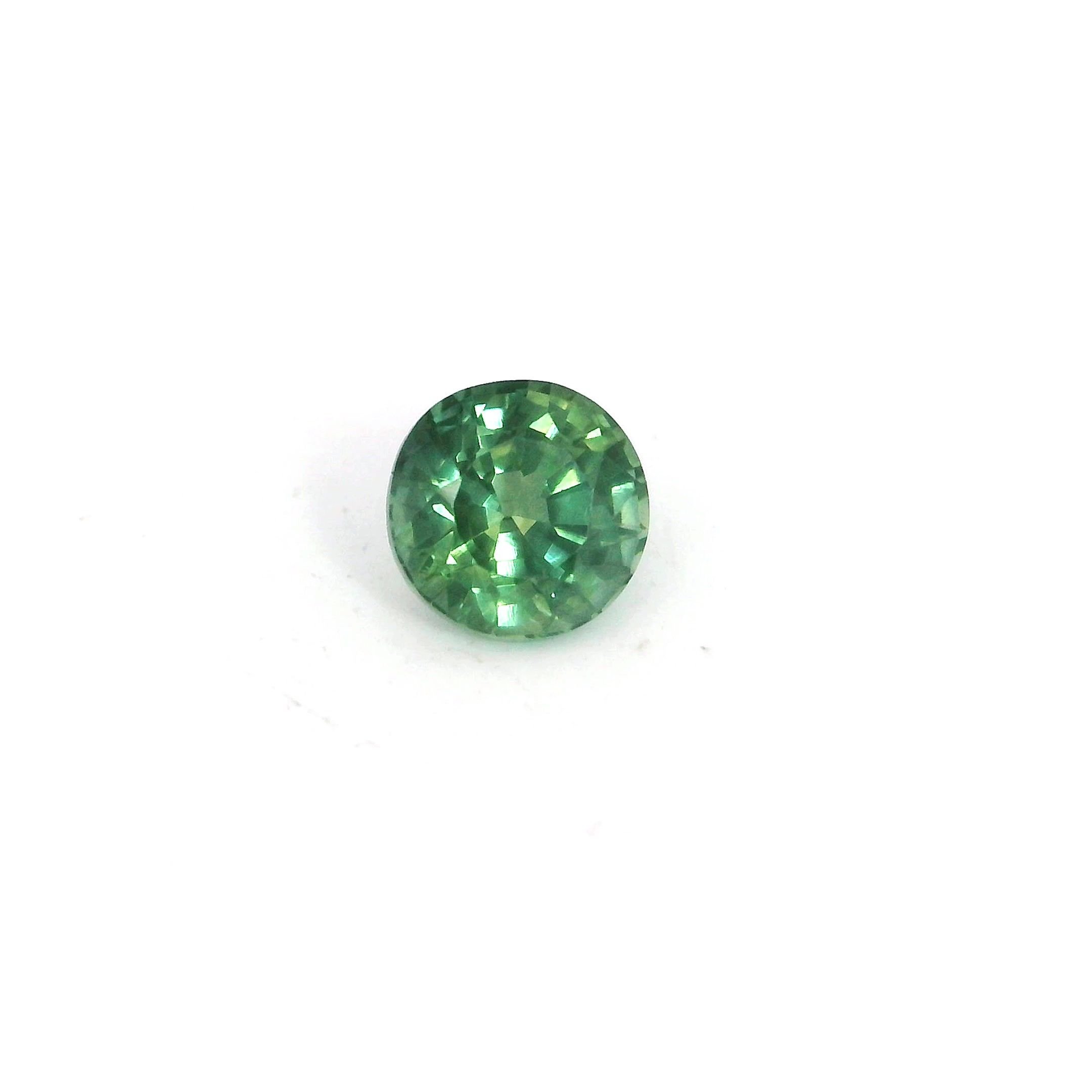 0.93 Carat Green Round Sapphire