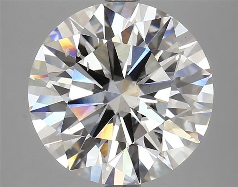 5.53ct F SI1 Rare Carat Ideal Cut Round Lab Grown Diamond