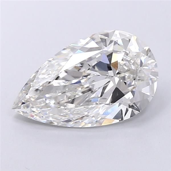 4.06ct F VVS2 Rare Carat Ideal Cut Pear Lab Grown Diamond