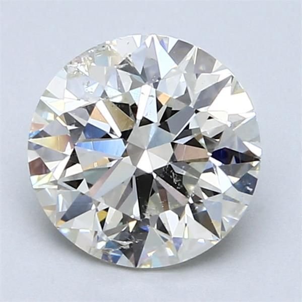 2.06ct J SI2 Rare Carat Ideal Cut Round Diamond