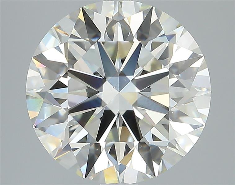 3.09ct K VS2 Rare Carat Ideal Cut Round Diamond