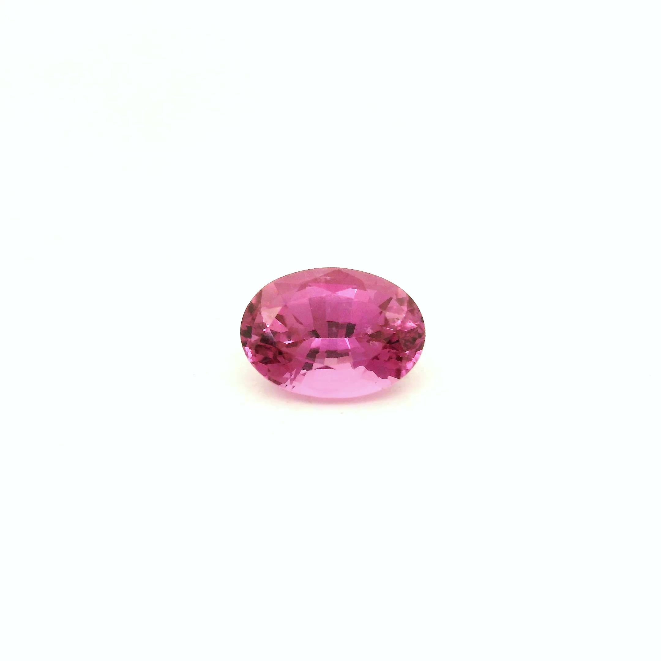 1.14 Carat Pink Oval Sapphire