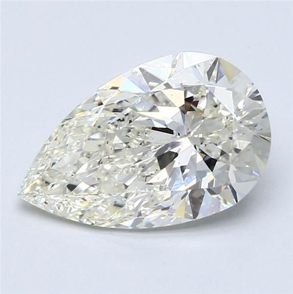 3.17ct J SI1 Rare Carat Ideal Cut Pear Diamond