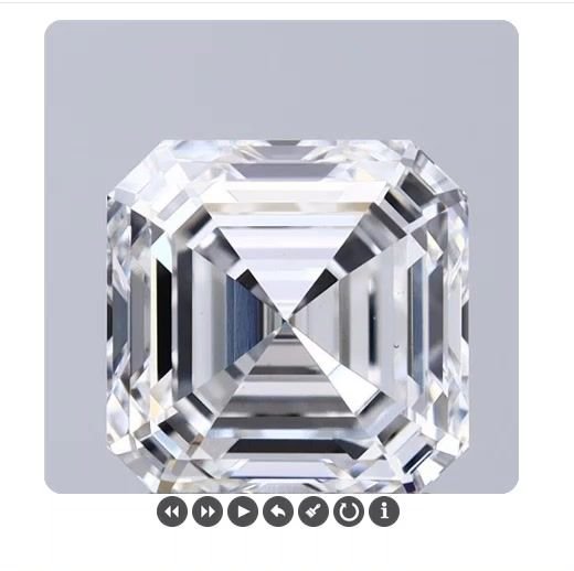 2.06ct D VS1 Rare Carat Ideal Cut Asscher Lab Grown Diamond