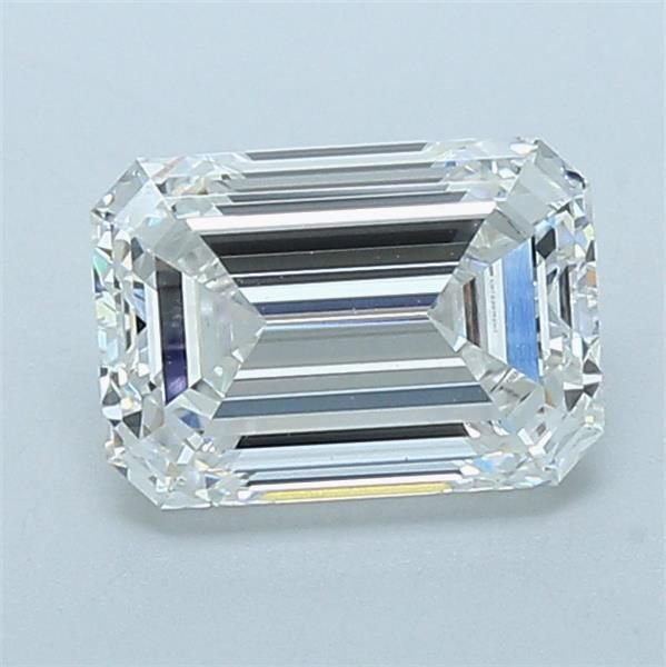 2.60ct F VS1 Excellent Cut Emerald Lab Grown Diamond