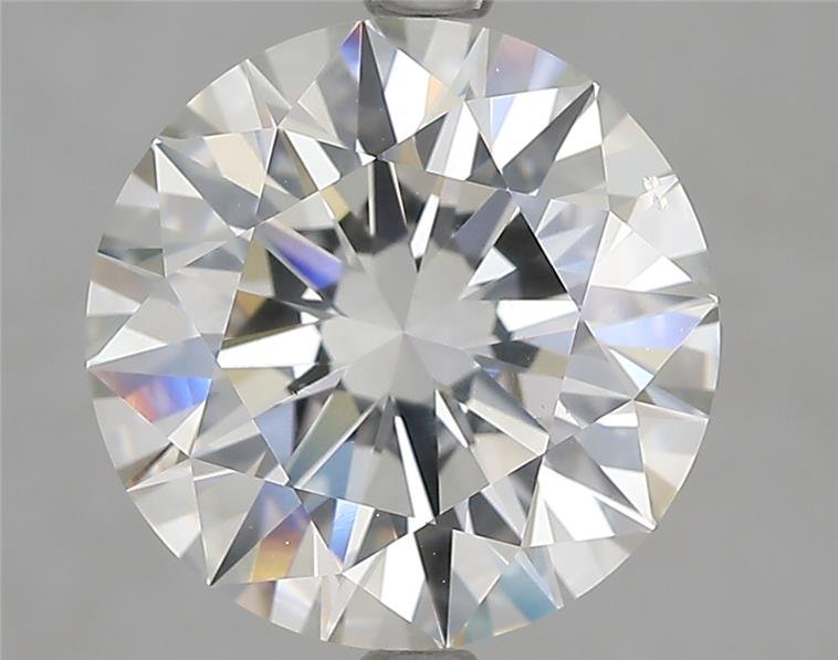 4.06ct I SI2 Rare Carat Ideal Cut Round Diamond