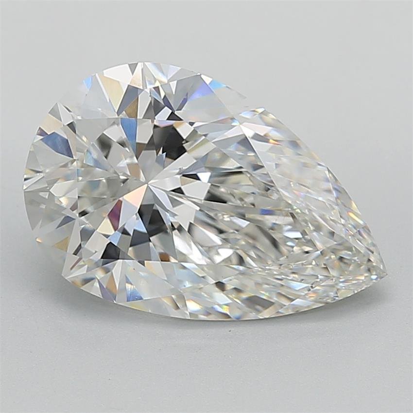 5.11ct F VS1 Rare Carat Ideal Cut Pear Lab Grown Diamond