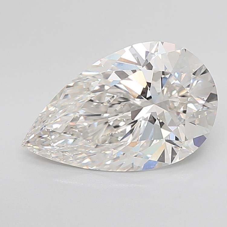 4.07ct F VS1 Rare Carat Ideal Cut Pear Lab Grown Diamond