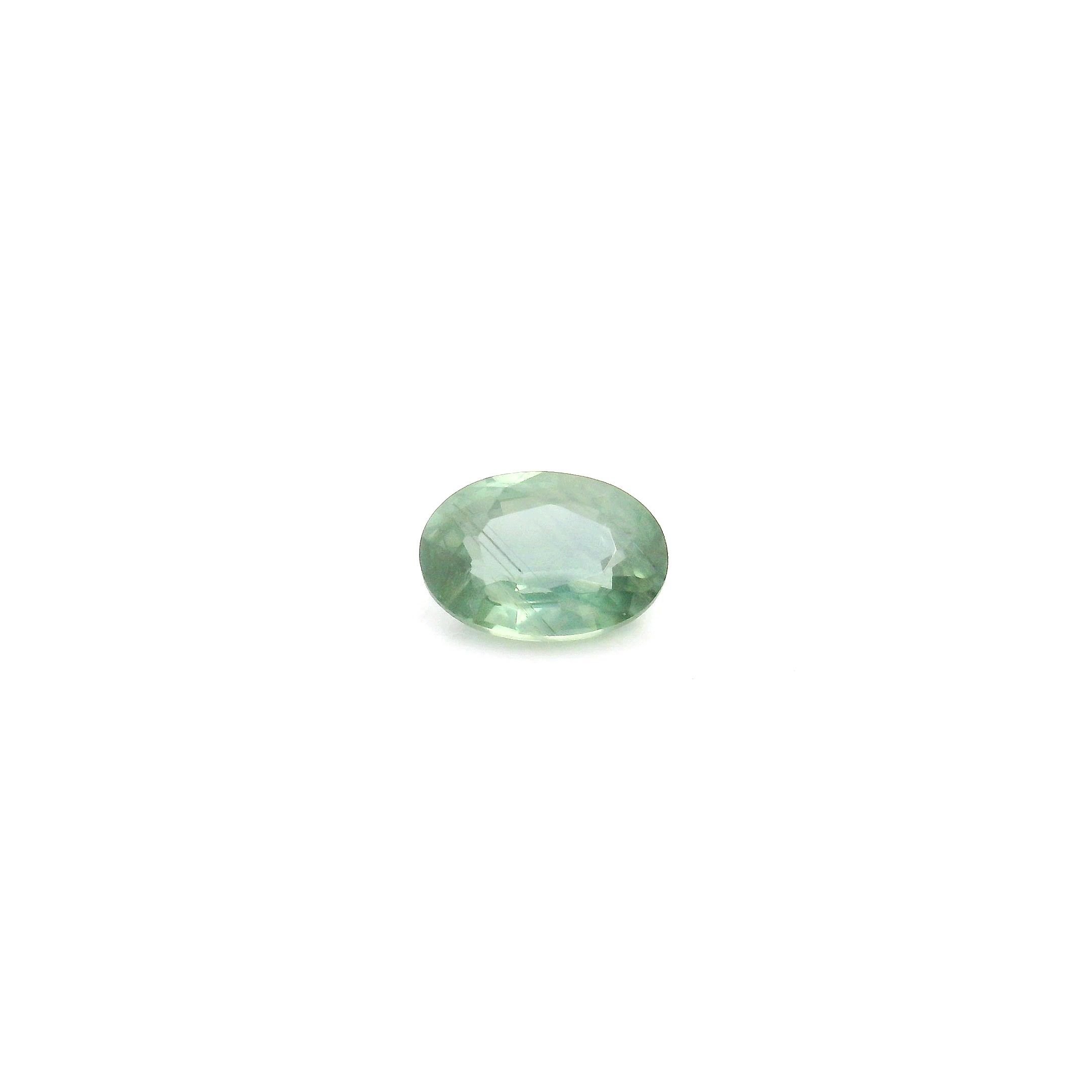 0.57 Carat Green Oval Sapphire