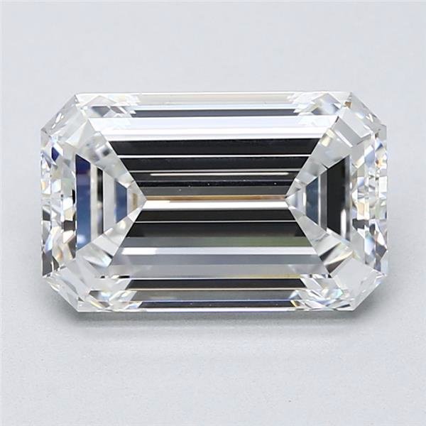 3.50ct E VVS2 Rare Carat Ideal Cut Emerald Diamond