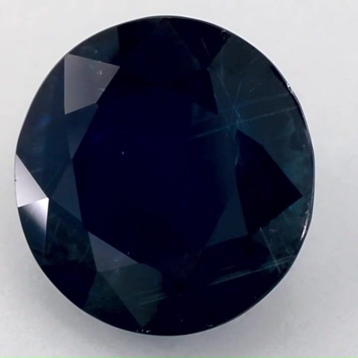 4.37 Carat Blue Round Sapphire