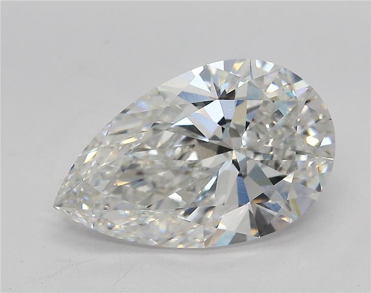 3.02ct E VS1 Rare Carat Ideal Cut Pear Lab Grown Diamond