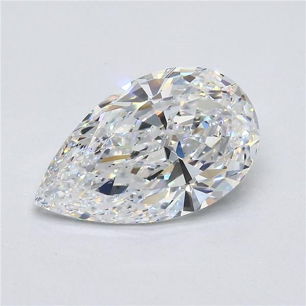 3.02ct D SI1 Very Good Cut Pear Diamond