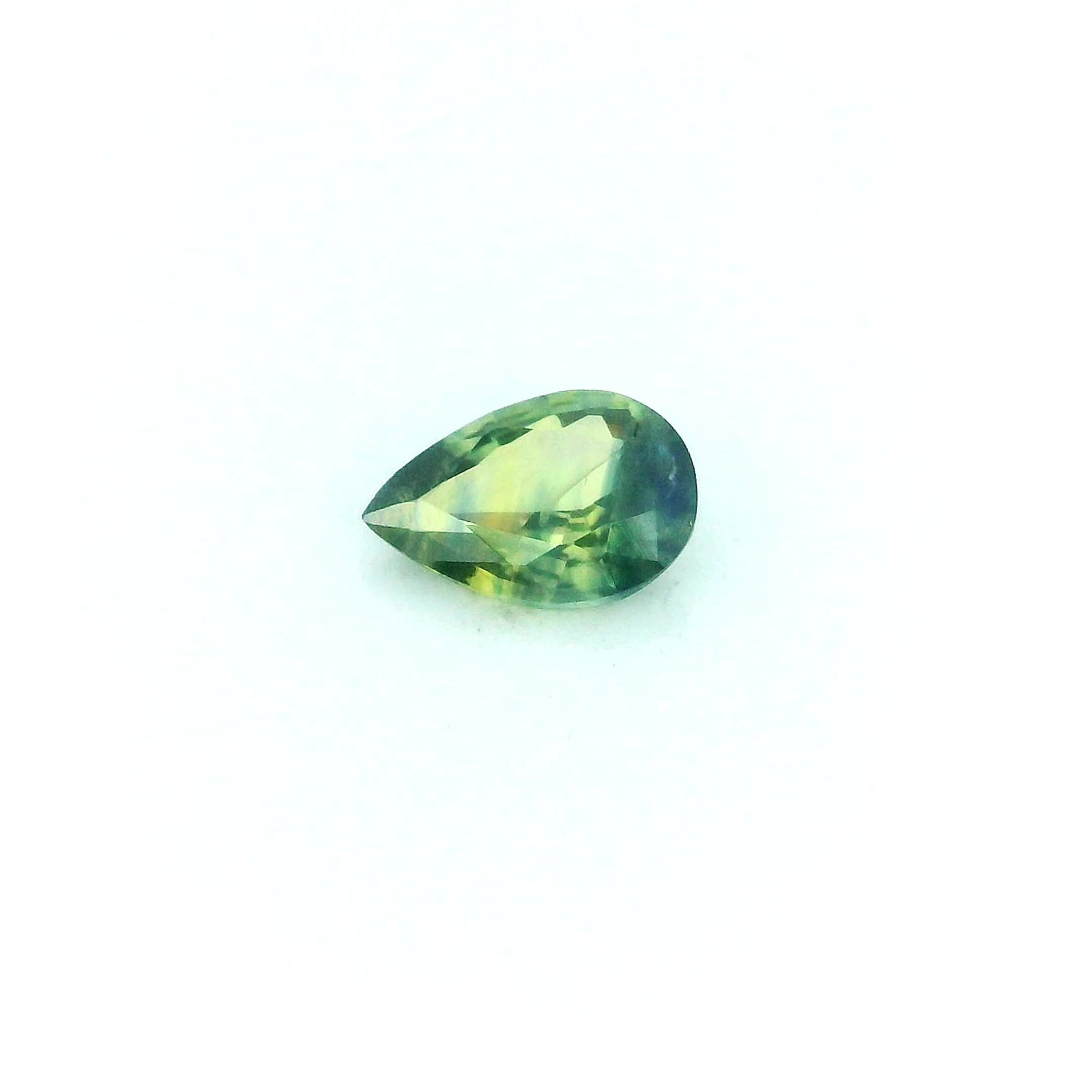 0.41 Carat Green Pear Sapphire