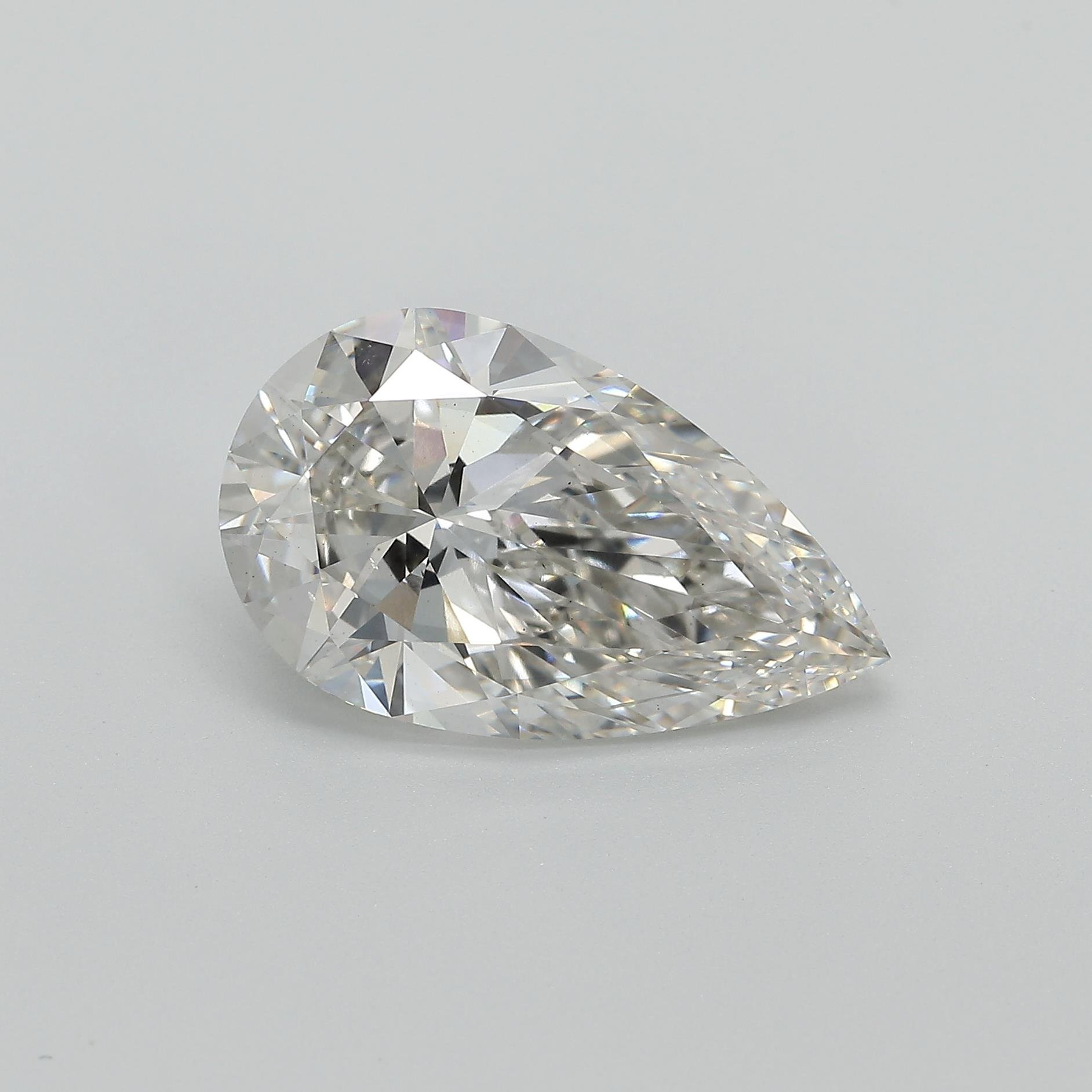 6.05ct H VS2 Rare Carat Ideal Cut Pear Lab Grown Diamond