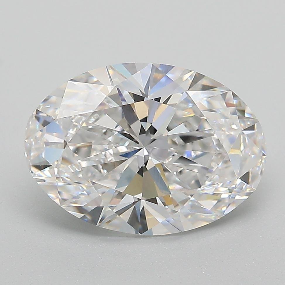 3.08ct D VVS2 Rare Carat Ideal Cut Oval Lab Grown Diamond