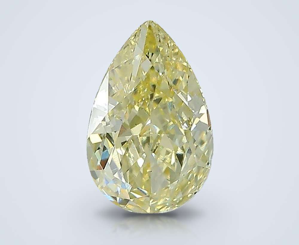 1.47 Ct. Fancy Intense Yellow Pear Lab Diamond