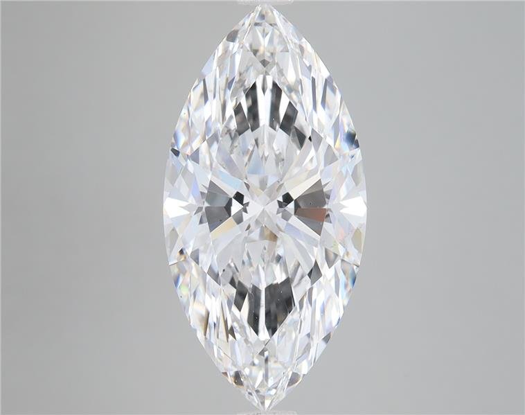 5.54ct F VS2 Rare Carat Ideal Cut Marquise Lab Grown Diamond