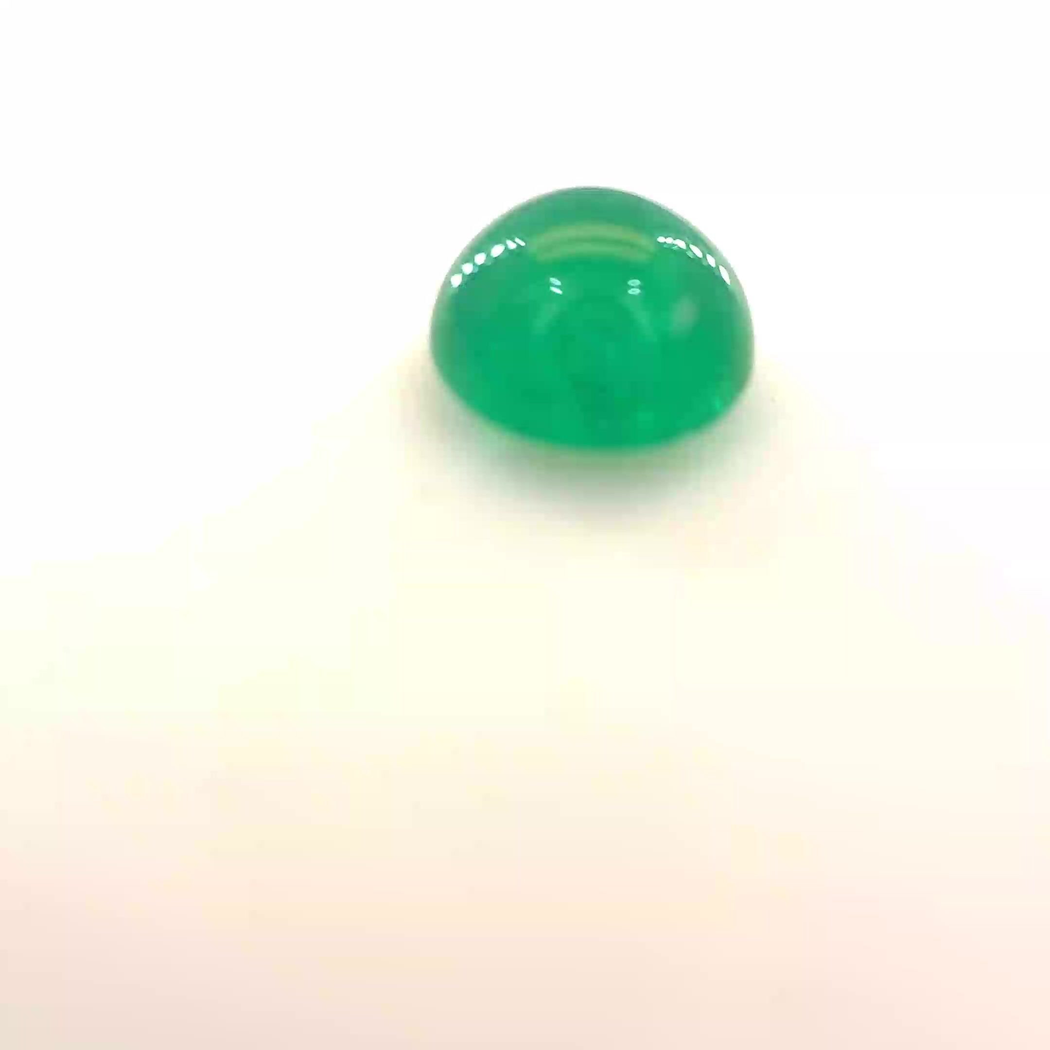 1.06 Carat Green Round Emerald
