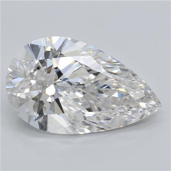 6.65ct F VVS2 Rare Carat Ideal Cut Pear Lab Grown Diamond