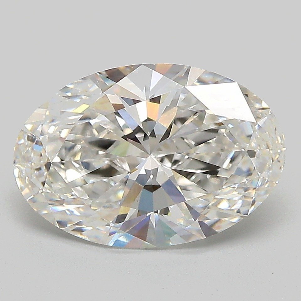 3.08ct F VVS2 Rare Carat Ideal Cut Oval Lab Grown Diamond