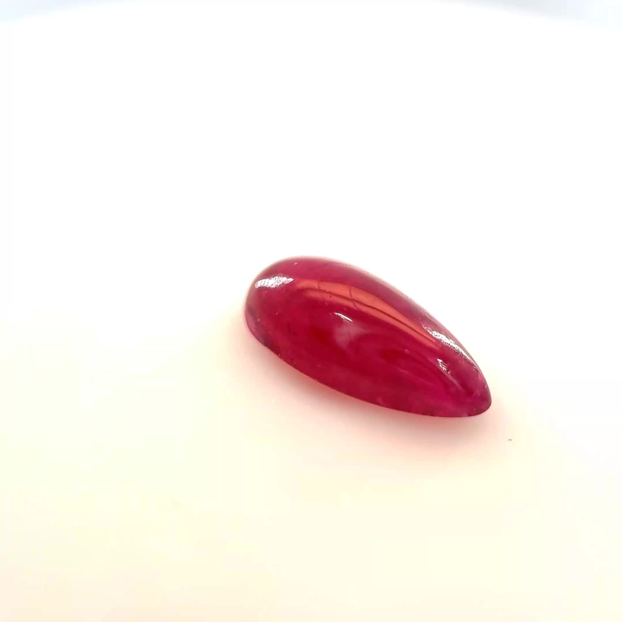 0.92 Carat Red Pear Ruby