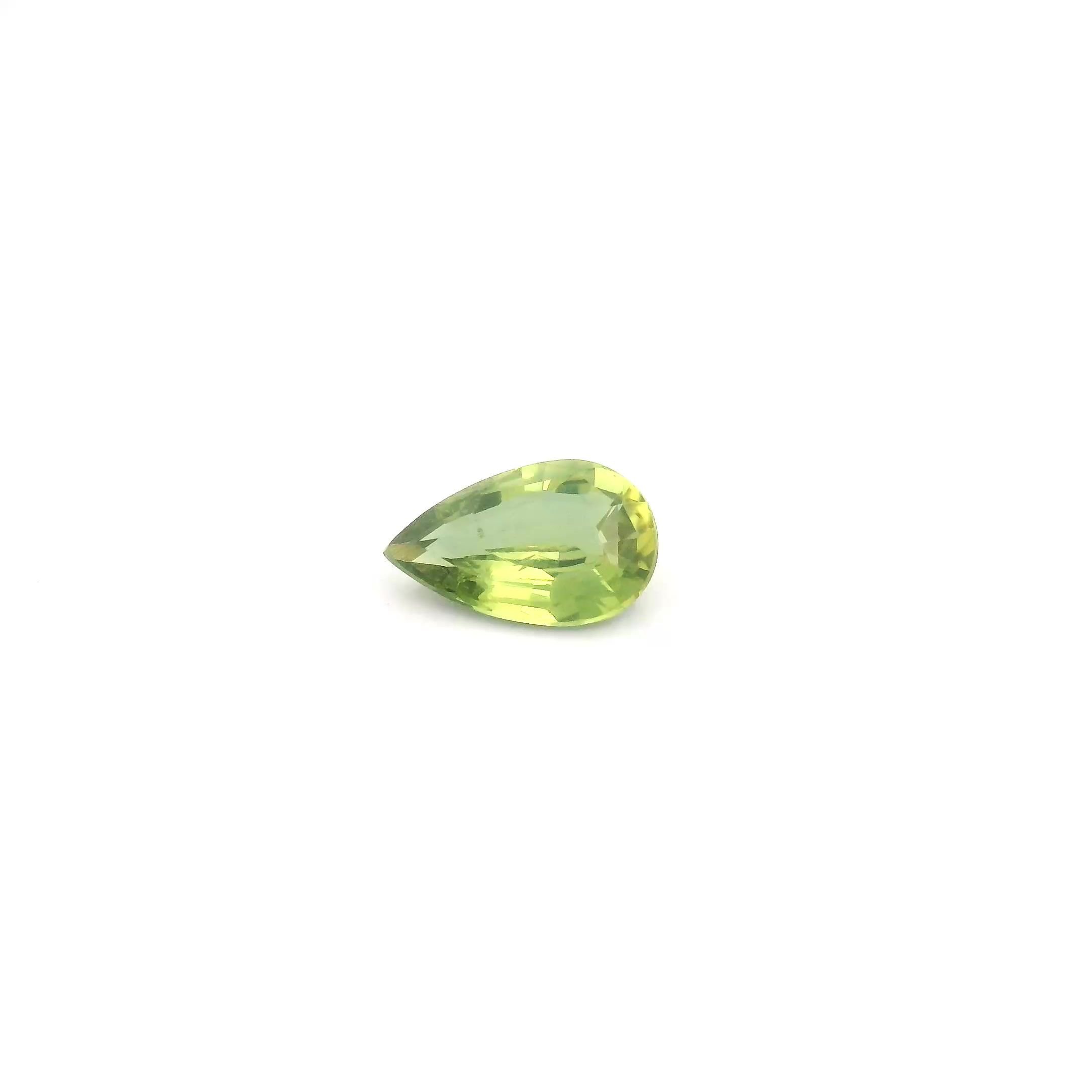 0.46 Carat Green Pear Sapphire